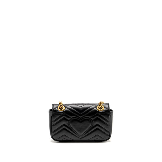 Gucci Mini GG Marmont Shoulder Bag Calfskin Black