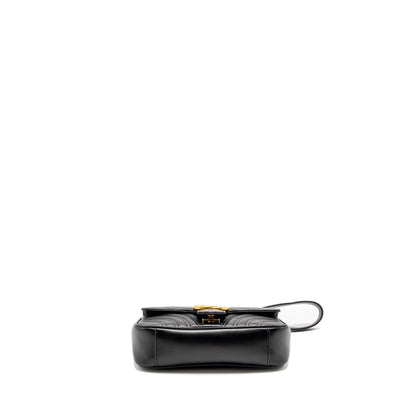 Gucci Mini GG Marmont Shoulder Bag Calfskin Black