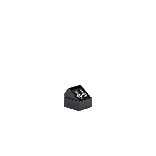 Chanel Heart Shape Dropped Earring Light Gold Tone