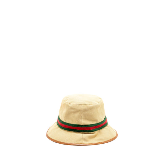 Gucci Size M Bucket Hat Canvas Brown