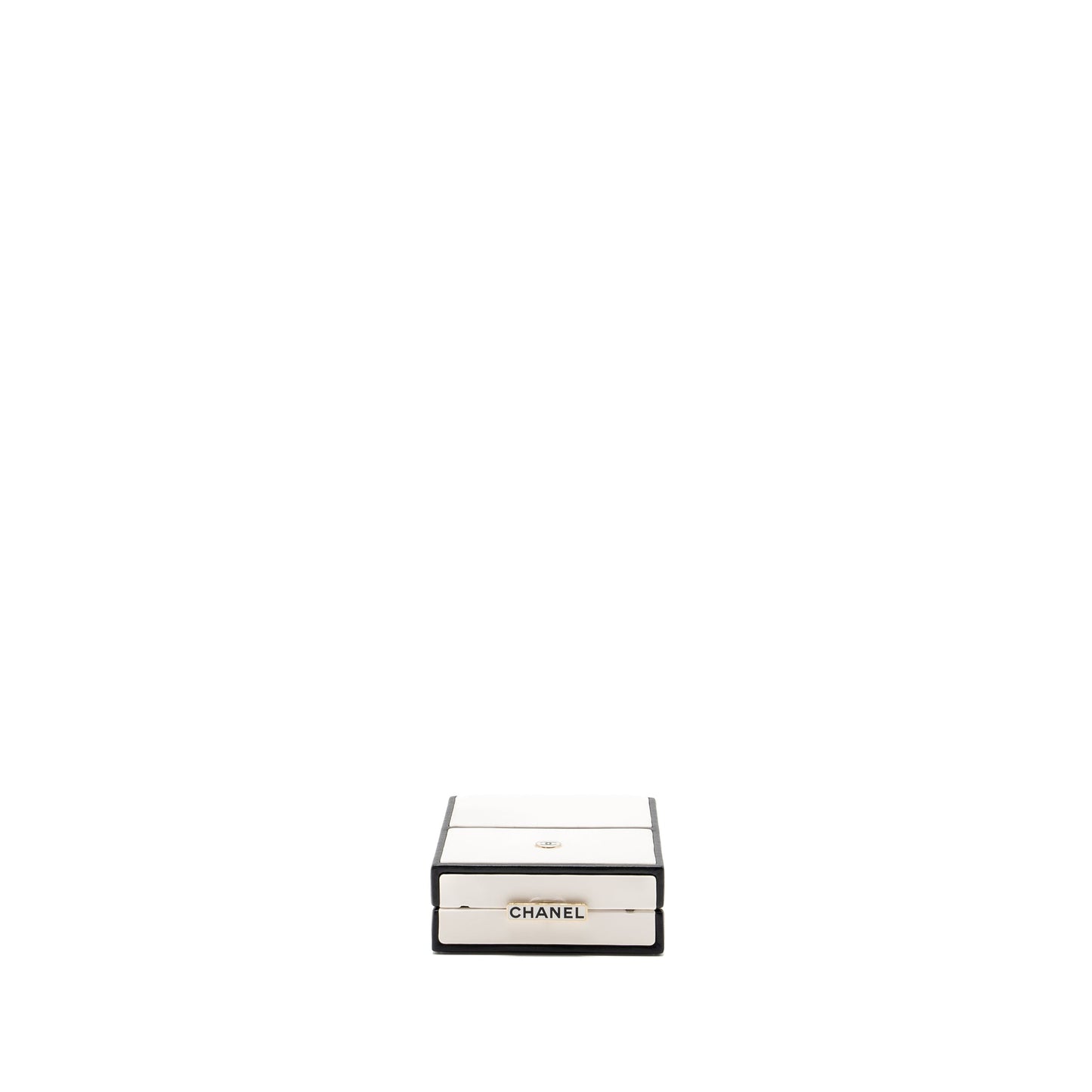 Chanel 21s Perfume Bottle Evening Bag Lambskin Black/White L