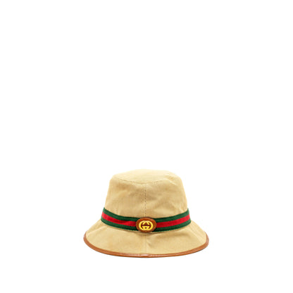 Gucci Size M Bucket Hat Canvas Brown