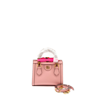 Gucci Mini Diana Bamboo Tote Bag Leather Pink
