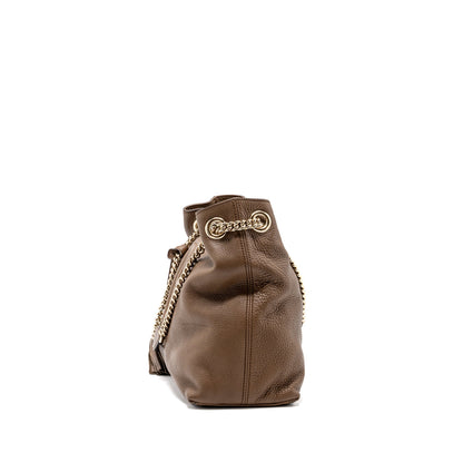 Gucci disco tote bag calfskin brown L