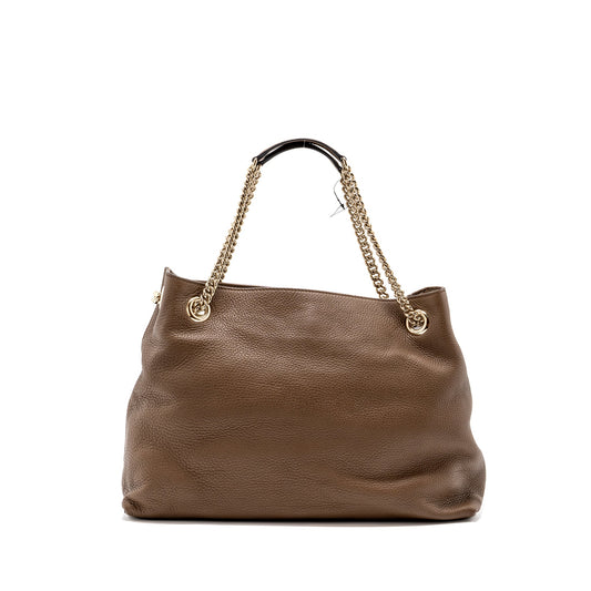 Gucci disco tote bag calfskin brown L