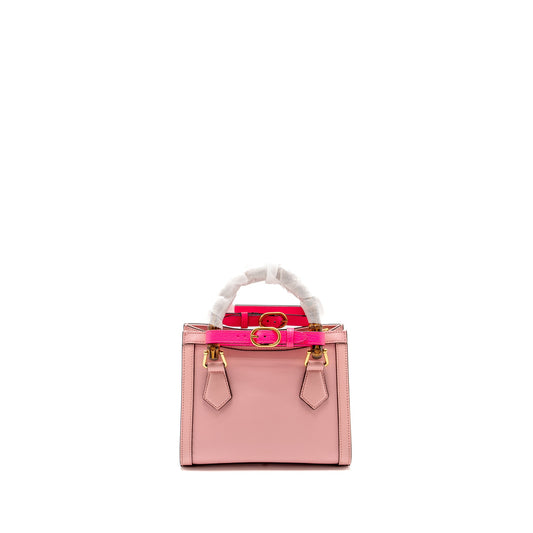 Gucci Mini Diana Bamboo Tote Bag Leather Pink