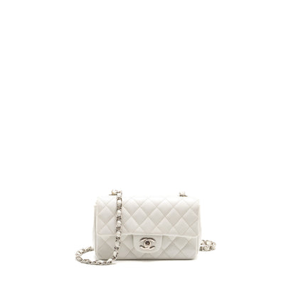 Chanel mini Rectangular Bag Flap Bag Caviar White