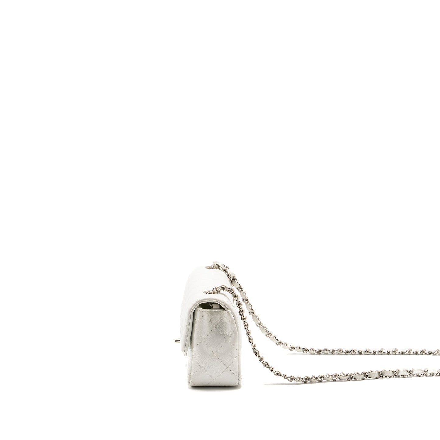 Chanel mini Rectangular Bag Flap Bag Caviar White