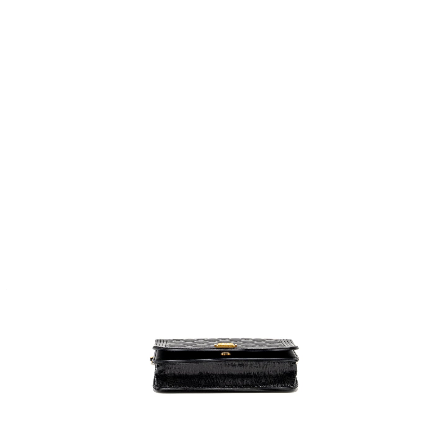 Chanel Boy Wallet On Chain Caviar Black