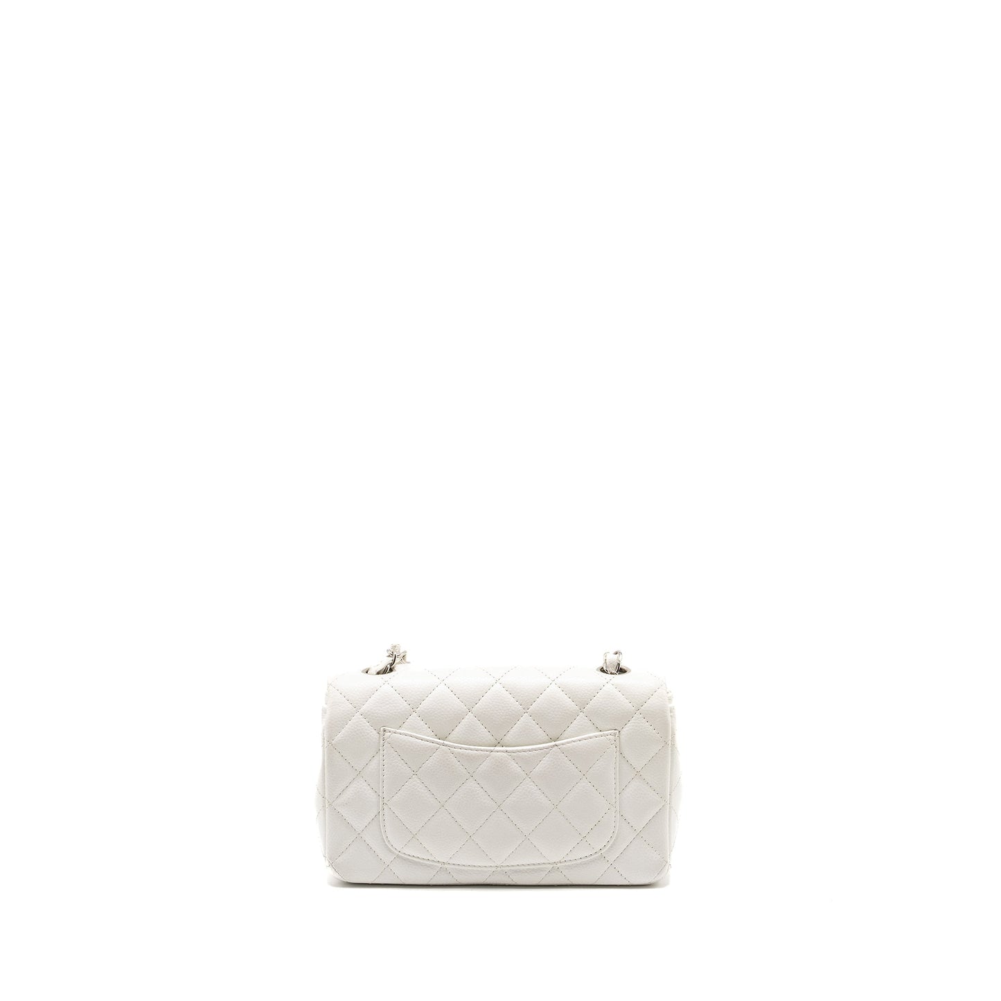 Chanel mini Rectangular Bag Flap Bag Caviar White