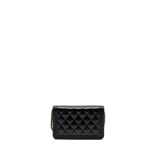 Chanel Boy Wallet On Chain Caviar Black