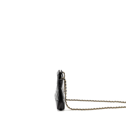 Chanel Mini 31 Clutch with Chain Shiny Calfskin Black L (microchip)