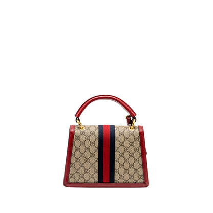 Gucci Queen Margaret Top Handle Bag GG Supreme Canvas Red/ Multicolour