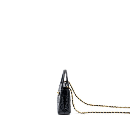 Chanel 24p Mini Shopping Tote Calfskin Black  (Microchip)