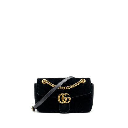 Gucci Small GG Marmont Bag Velvet Black