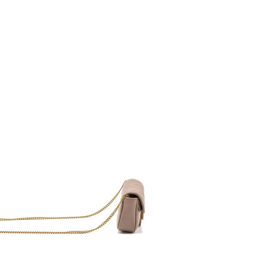 Gucci Super Mini GG Marmont Bag Calfskin Beige
