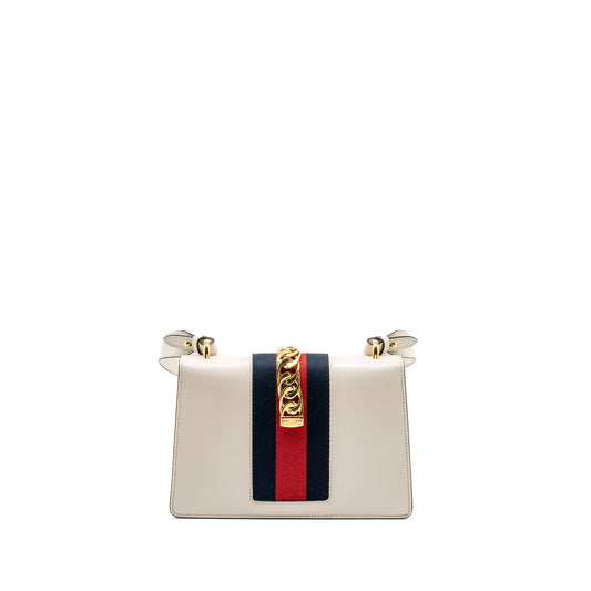 Gucci Medium Sylvie Bag calfskin white