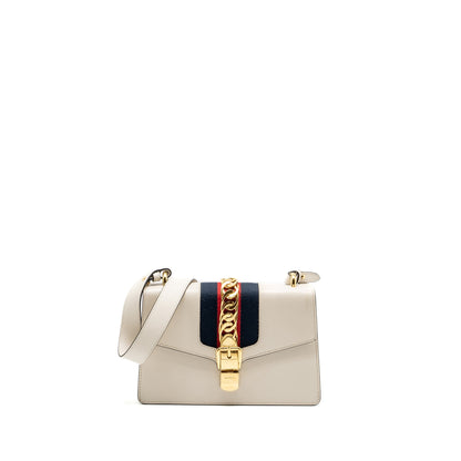 Gucci Medium Sylvie Bag calfskin white
