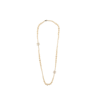 Chanel CC Logo Pearl Long Necklace L