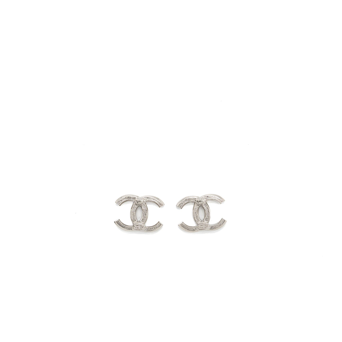 Chanel 22C CC Logo Earrings Crystal