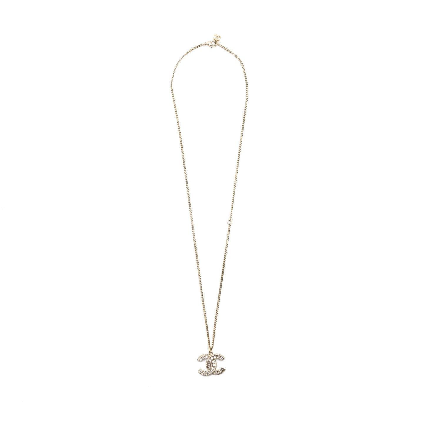 Chanel Classic CC Logo Pendant Crystal L