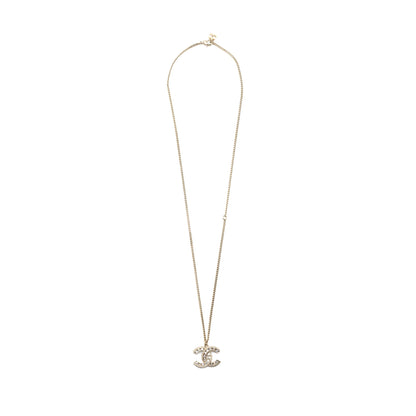 Chanel Classic CC Logo Pendant Crystal L