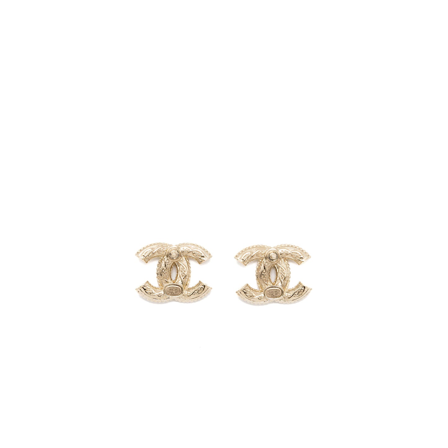 Chanel Classic CC Logo Earrings Crystal L