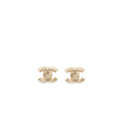 Chanel Classic CC Logo Earrings Crystal L