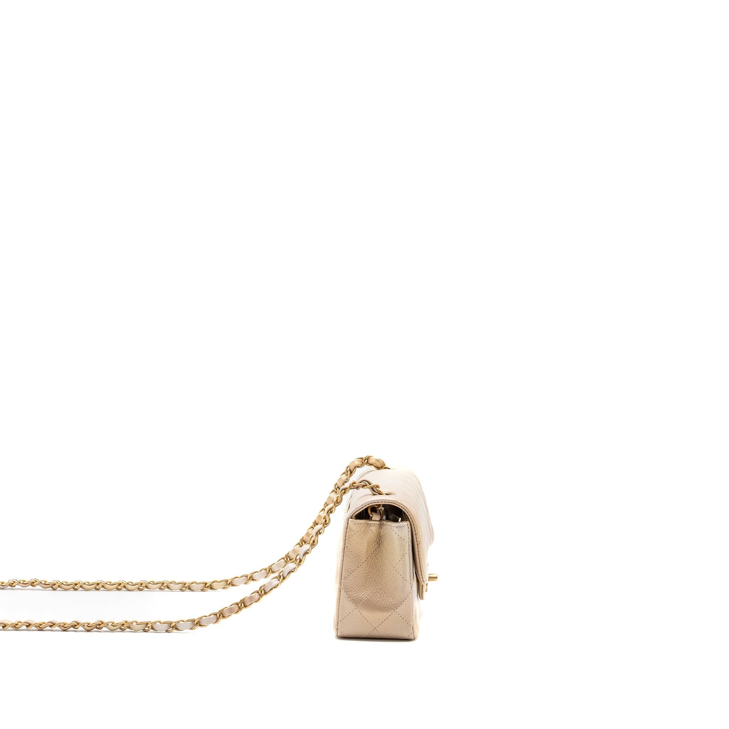 Chanel 22C mini Rectangular Flap Bag Goatskin Ombré Beige Brushed  (microchip)