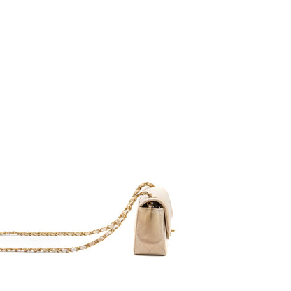 Chanel 22C mini Rectangular Flap Bag Goatskin Ombré Beige Brushed  (microchip)