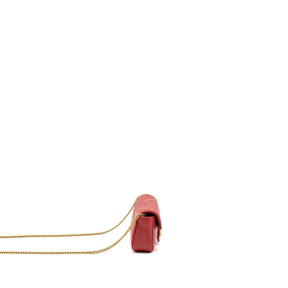 Gucci Super Mini gg Marmont calfskin Red