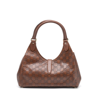 Gucci Vintage Jackie Bag GG Supreme Calfskin Brown