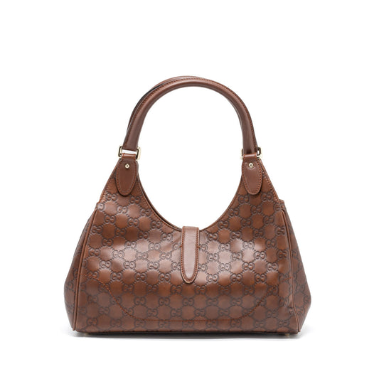 Gucci Vintage Jackie Bag GG Supreme Calfskin Brown