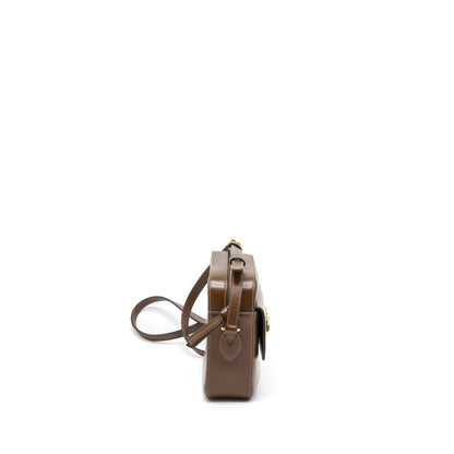Gucci Horsebit Shoulder Bag Calfskin Brown