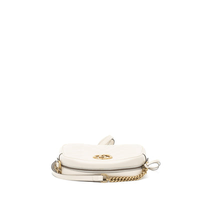 Gucci GG Marmont Camera Shoulder Bag Calfskin White