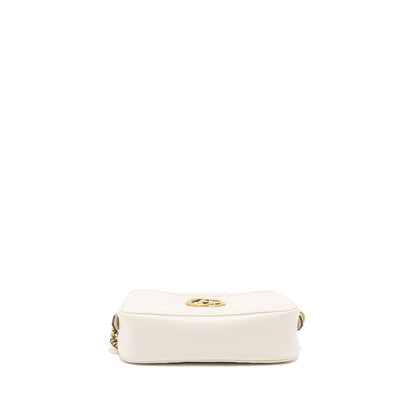 Gucci GG Marmont Camera Shoulder Bag Calfskin White