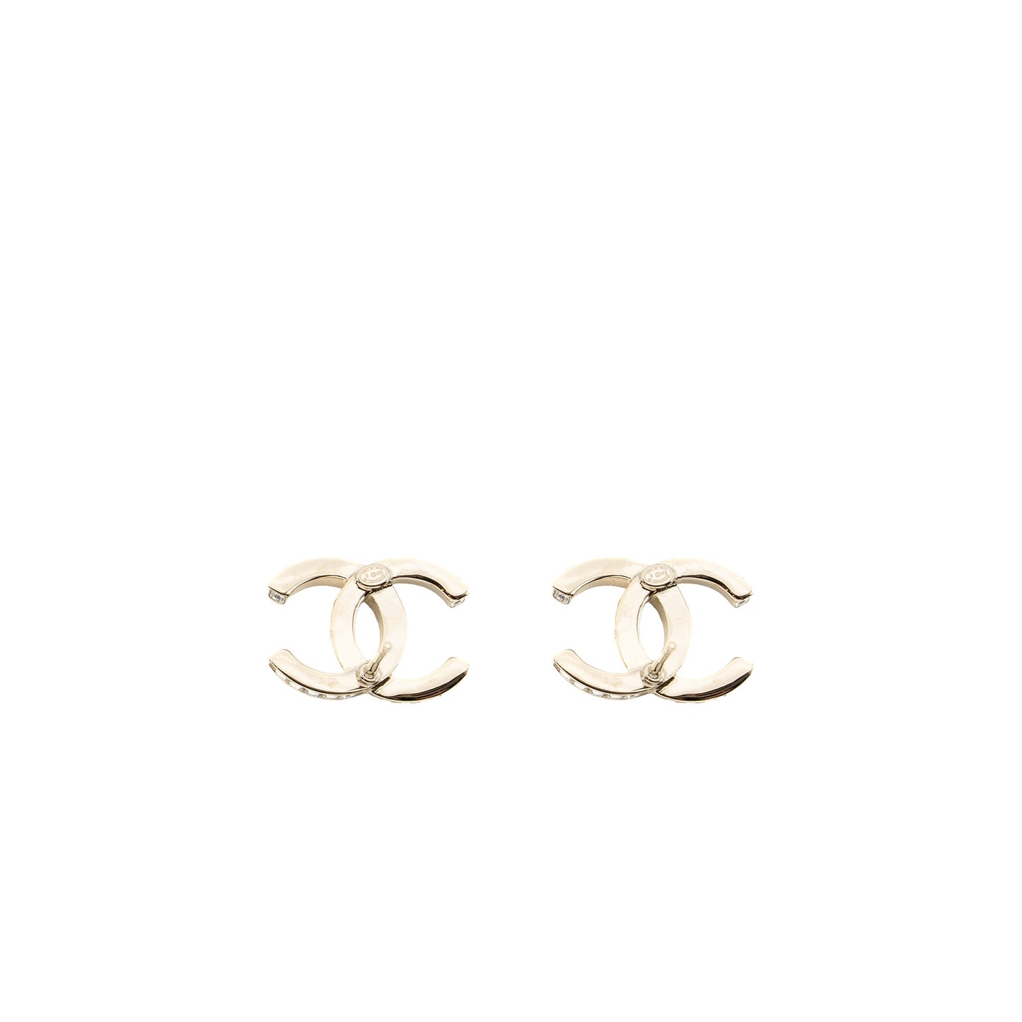 Chanel 23B CC logo with crystal earrings L