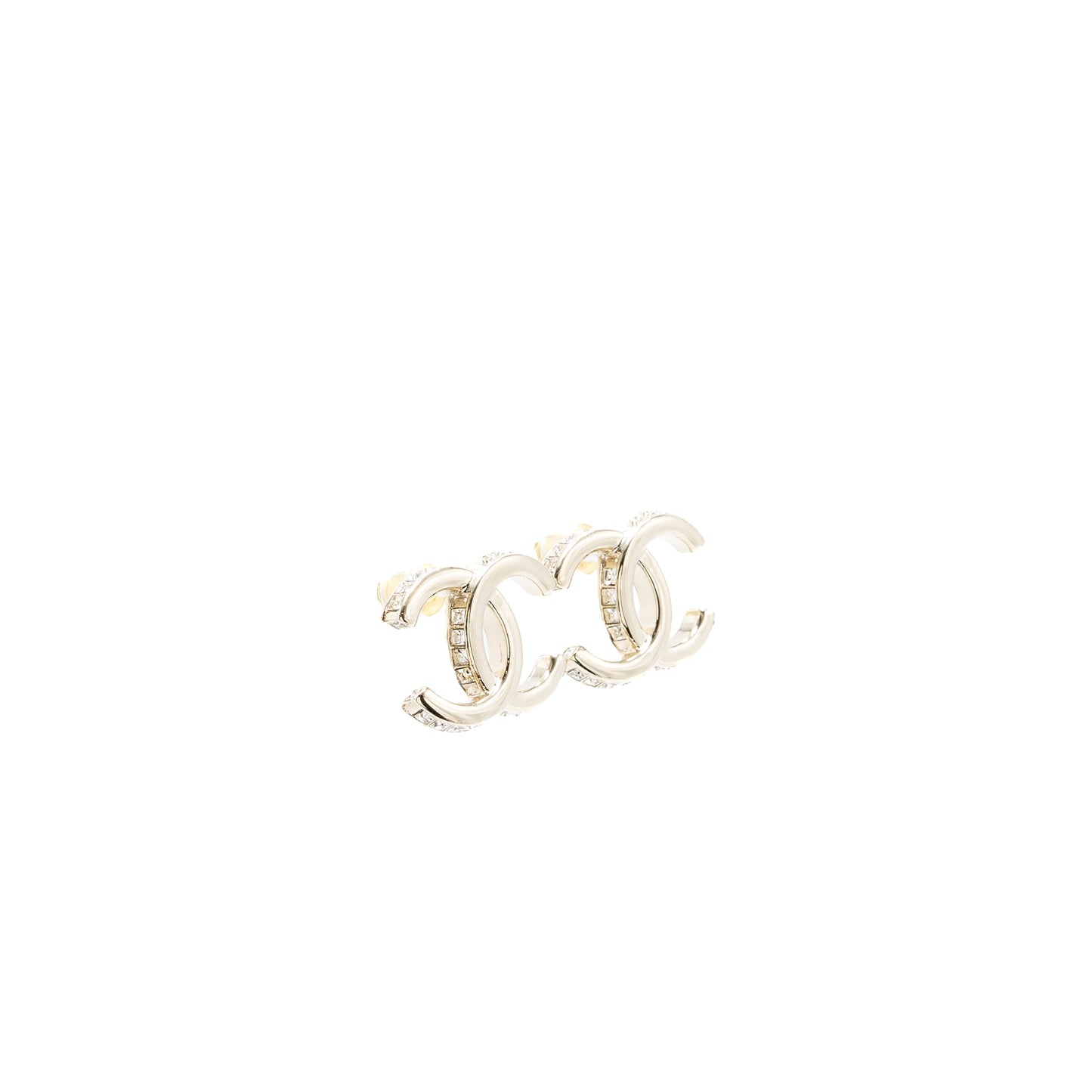 Chanel 23B CC logo with crystal earrings L