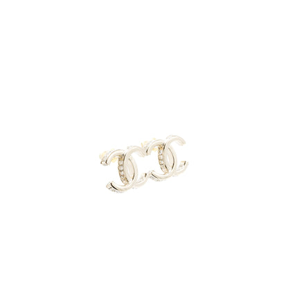 Chanel 23B CC logo with crystal earrings L