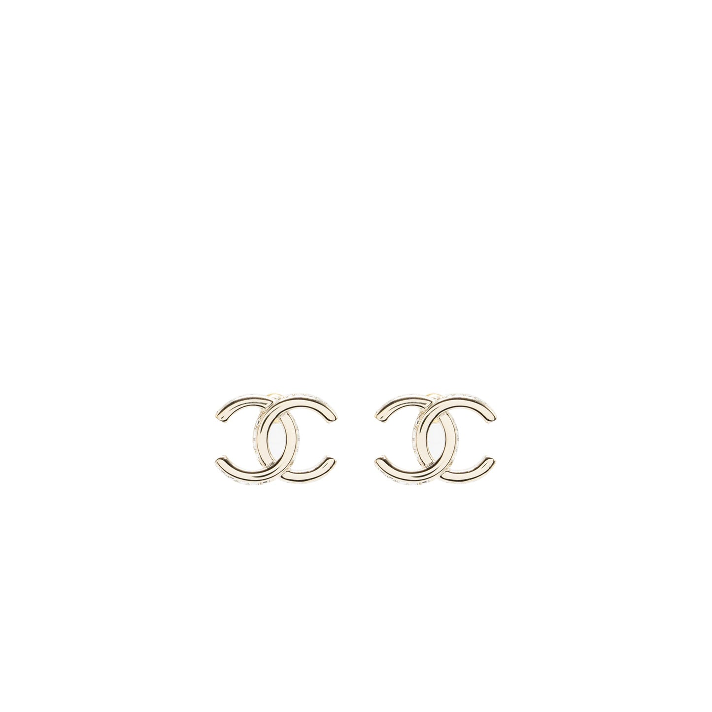 Chanel 23B CC logo with crystal earrings L