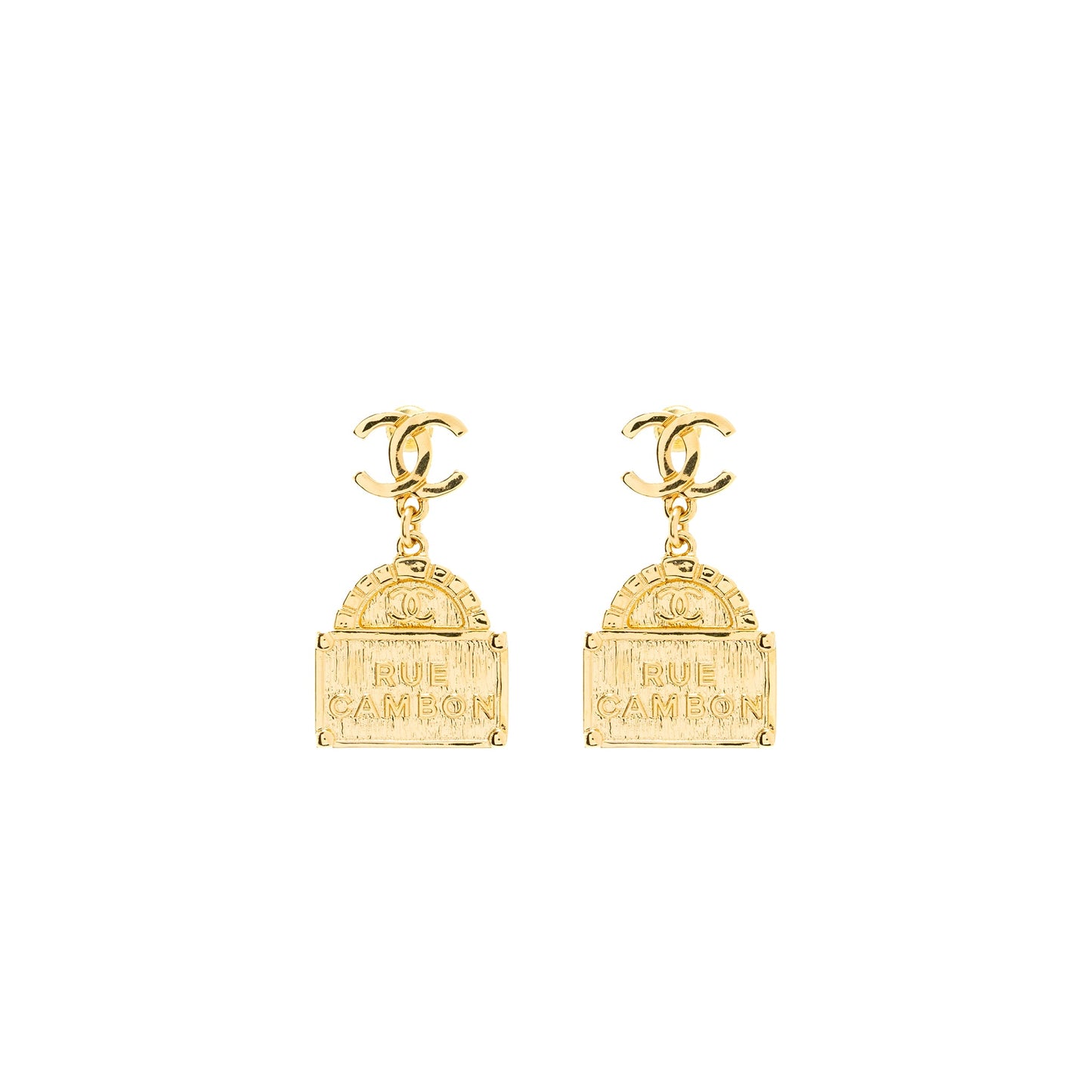 Chanel CC Logo Rue Cambo Drop Earring