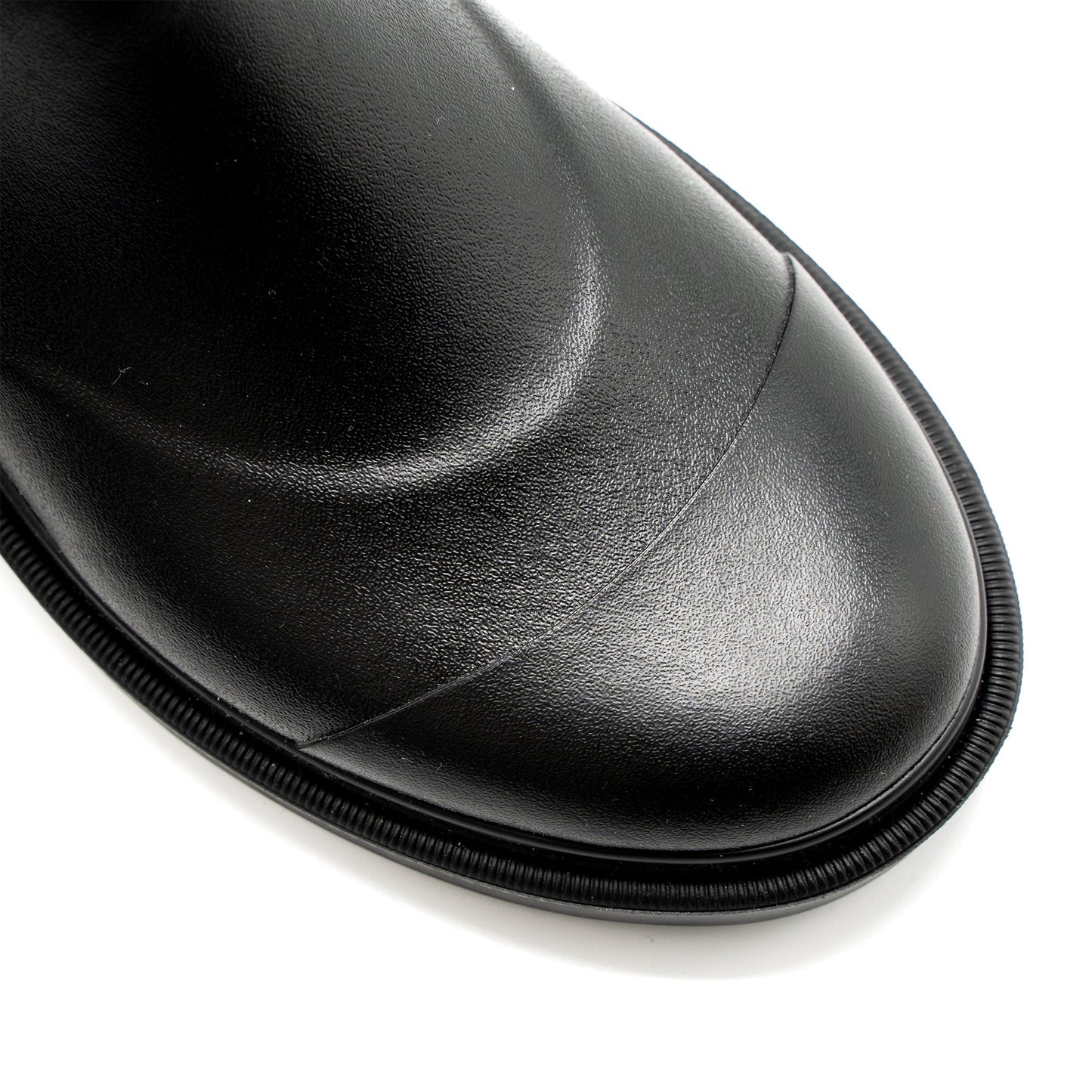Chanel Size 35 Rubber Boots Black/White