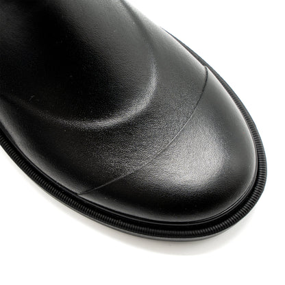 Chanel Size 35 Rubber Boots Black/White