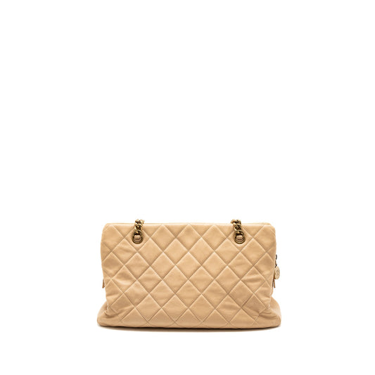 Chanel Shopping Tote Calfskin Beige