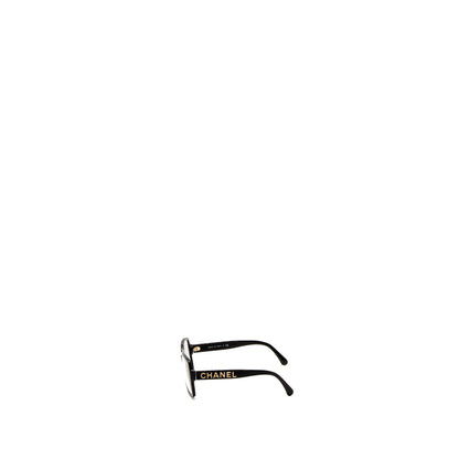 Chanel 5408-A Square Glasses Frame Letter Black