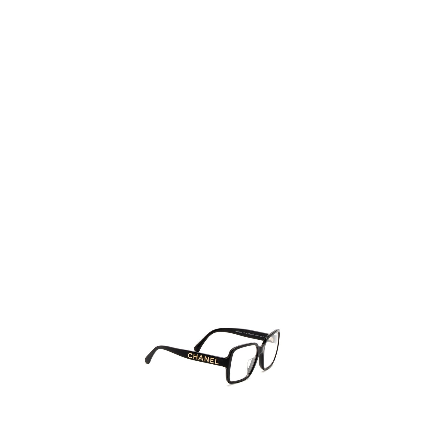 Chanel 5408-A Square Glasses Frame Letter Black