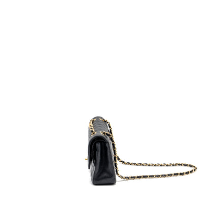Chanel medium classic double flap bag caviar Black