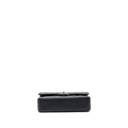 Chanel medium classic double flap bag caviar Black