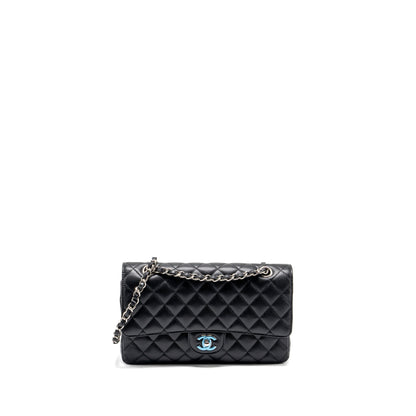 Chanel medium classic double flap bag Caviar Black