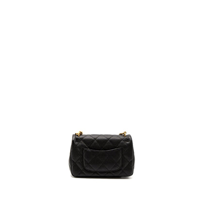Chanel 23P mini Coco Love Flap Bag Caviar Black Brushed (Microchip)